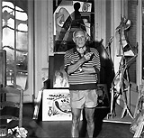 Soll einem Elektriker, 
wie dieser behauptet, etliche Werke geschenkt haben: Picasso. Foto: 
Hulton-Deutsch Collection/Corbis