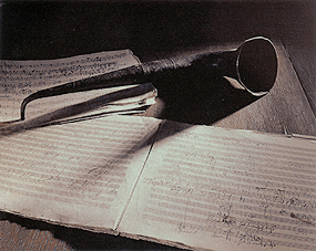 Beethovens H�rrohr auf dem Autograph der 