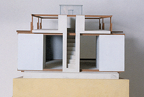 Haus f�r die St�be, Modell, R�ckansicht, 1999