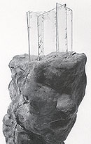 Glas im schwarzen Kopf, o.J. (Zum Vergr��ern anklicken) / �Bild: Maria Lassnig