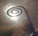 Spiral Jetty (with sun), 1970