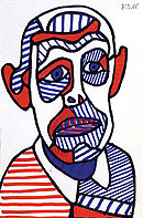Autoportrait II, 30 novembre 1966 (Zum Vergr��ern anklicken) / �Bild: Fondation Dubuffet, Paris