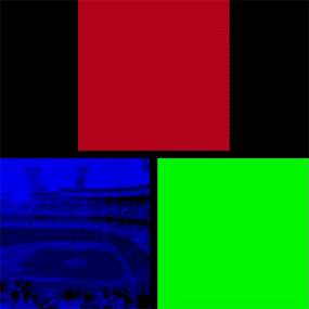 Blue: 