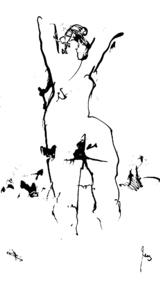 Illustration
- Noch knusprig: frische Lithographie von Herwig Zens für E.T.A. Hoffmanns „Haimatochare“.  Foto: Edition Thurnhof 
