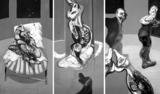 Illustration
- „Crucifixion“von Francis Bacon: abstrakte, blutige Körperteile.  Foto: Guggenheim New York 