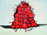 Illustration
- Erdbeerroter Kirschenhaufen: „Untitled (Cherries)“ aus 1980.  Foto: The Estate of Philip Guston 