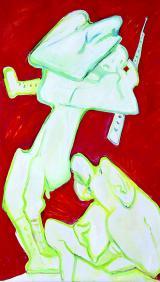 Maria Lassnig: Abraham sacrifices his son. Foto: Lassnig