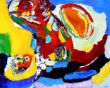 Scheinbar dem Unbewussten abgetrotzt: Appels "The Whirling Sun", neben weiteren farbstarken Werken in Klosterneuburg zu sehen. Foto: Franz Schachinger/Karel Appel Foundation