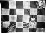 Weibliche Mythen, zur Collage "Artemis" vereint: Rechts oben die Göttin, links eine Gorgone, in der Mitte die Enthauptung eines weiblichen Kentauren. Foto: VBK Wien 2009