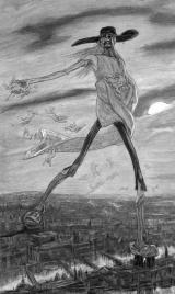 Aus dem Zyklus "Die Satanisten" von Félicien Rops:
Satan sät die Hexenbrut, 1882. Foto: Musée provincial, Namur