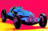 Ein Hohelied auf die Pferdestärken: Ein Mercedes-Benz Rennwagen, Baujahr 1937 – knapp 50 Jahre später von Andy Warhol mit Siebdruck verewigt. Foto: Andy Warhol Foundation for the Visual Arts/VBK, Wien 2010