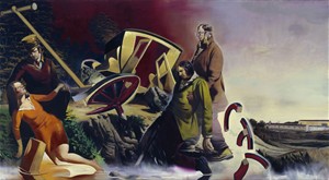 Artikelbild: Revolution und Pathos im altmeisterlich-raumgreifenden Format (220 x
400 cm): Neo Rauchs "Fluchtversuch" von 2008 aus der Berliner
Privatsammlung Ulla und Heiner Pietzsch.
&nbsp;
Weiterlesen:"Ein verstandenes Bild ist ein künstlerischer Unfall"Eine Begegnung mit dem Künstler anlässlich zweier großer Werkschauen in Leipzig und München - Foto: VG Bild-Kunst Bonn