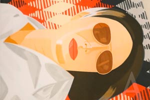 Foto: Alex Katz / VBK, Wien / Albertina Artikelbild: "Reclining Figure / Indian Blanket" (Aquatinta, 1987)
- Foto: Alex Katz / VBK, Wien / Albertina