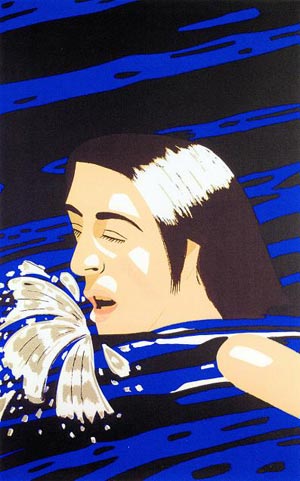 Foto: Albertina, VBK, Wien 2010 Artikelbild: Es ist die Lichtbrechung, die Alex Katz interessiert: In "Olympischer Schwimmer" (Siebdruck, 1976) sorgt gleißendes Licht für Reflexe im nassen Haar des Sportlers.
- Foto: Albertina, VBK, Wien 2010