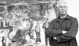 Sigmar 
Polke im Museum für Gegenwartskunst in Siegen vor einem seiner 
unbetitelten Werke. Foto: dpa/Fredrik v. Erichsen