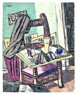 Max 
Beckmann (1884–1950): "Atelier", angeboten von der
Galerie Jörg Maaß, Berlin.