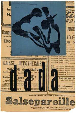 Foto: VBK, Wien 2010 Artikelbild: Hans Arp, Holzschnittblatt und gedruckter Titel "dada" auf
Zeitungspapier (1919) aus der Sammlung von Annette und Peter Nobel ist
imMuseum der Moderne in Salzburg zu sehen. - Foto: VBK, Wien 2010