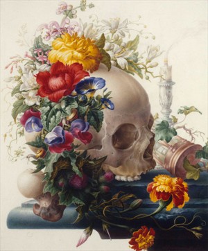 Artikelbild: Tod und Leben quer durch die Jahrhunderte: Niederländisches 
Vanitas-Stillleben von Herman Henstenburgh (Ende 17. Jh.)... - Fotos: Kukulies / VBK, Wien 2010