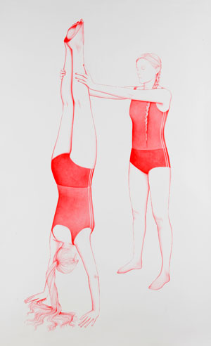 Artikelbild: Leistungsbereitschaft, Leistungssteigerung, Konkurrenzdruck: Im Sport
sieht Ulrike Lienbacher einen Mikrokosmos gesamtgesellschaftlicher
Tendenzen. - Foto: Ulrike Lienbacher, Galerie Ursula Krinzinger