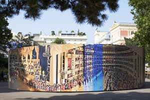 Foto: APA/JULES SPINATSCH, 2010 Artikelbild: Das 32 Meter lange Rundpanorama mit dem Titel 'Wien MMIX' wurde am Donnerstag, 29. Juli, offiziell eröffnet. - Foto: APA/JULES SPINATSCH, 2010
