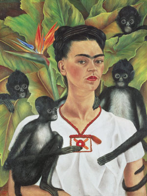 Foto: Bankaustria Kunstforum Artikelbild: Tiere waren für Frida Kahlo Babyersatz: Aber jene vom "Selbstbildnis mit
Affen" (1943) stellen ihre Schüler dar. - Foto: Bankaustria Kunstforum