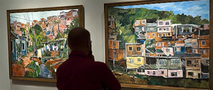 Zwei Werke von Bob 
Dylan: "Favela Villa Broncos" (links) und "Favela Villa 
Candido".