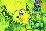 Marc 
Chagalls "Das gelbe Zimmer" (Ausschnitt) ist ein Prunkstück 
der Schau. Foto: VBK Wien