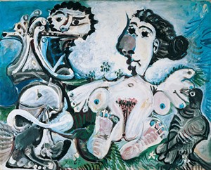 Artikelbild: Pablo Picassos "Nackte Frau mit Vogel und Flötenspieler" aus dem Jahr 
1967, eine Dauerleihgabe der Sammlung Batliner, steht nun in der 
Albertina für "Frieden und Freiheit". - Foto: Albertina, Wien - Sammlung Batliner