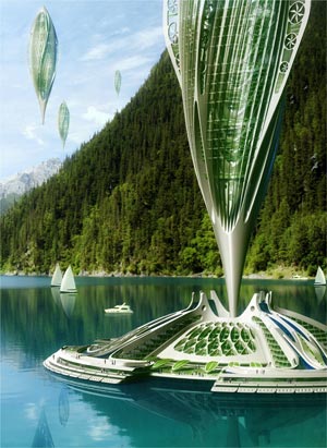 Foto: Künstlerhaus / Vincent Callebaut Architectures Artikelbild: Vincent Callebaut Architectures: "Hydrogenase Algae Farm" (Shanghai 2010) - Foto: Künstlerhaus / Vincent Callebaut Architectures