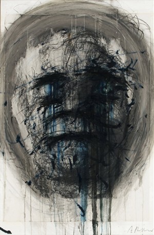 Artikelbild: "Visages" heißt die aktuelle Ausstellung im Arnulf-Rainer-Museum in 
Baden. Sie zeigt die verschiedenen Werkgruppen, in denen sich Arnulf 
Rainer im Laufe seines künstlerischen Schaffens mit dem Gesicht 
auseinandergesetzt hat.
"Totenmaske Beethoven", 1983/84; Ölkreide, Öl/Foto/Holz, ca. 121 x 80 
cm; Fotocredit © Arnulf Rainer / Foto: Robert Zahornicky  - Foto: Robert Zahornicky 