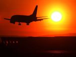 Sonnenuntergang Flughafen Frankfurt