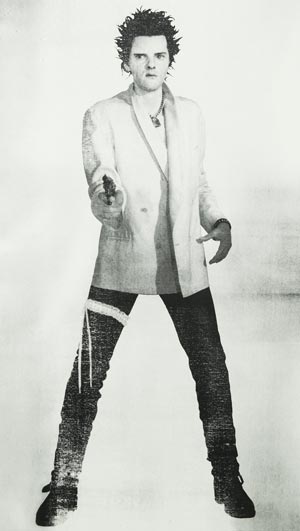 Foto: Gal. Krinzinger Artikelbild: Siebdruck-Ikone à la Warhol - Gavin Turk als Sid Vicious: "White Pop",
2011 - Foto: Gal. Krinzinger