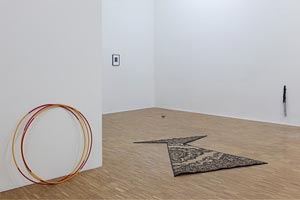 Artikelbild: Ein Hula-Hoop aus Stahl oder ein seltsam geformtes Stück Teppich: 
Marzena Nowak verwandelt (im Salzburger Kunstverein) alltägliche 
Gegenstände in etwas Befremdliches. - Foto: Andrew Phelps