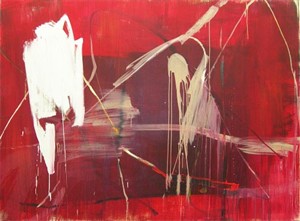 Artikelbild: &nbsp;
Wo sich Franco Kappls emotional wie grafisch pointierte "Malerpranke" 
zeigt:  "Lions after Slumber" (2011) - Foto: Galerie Ulysses