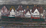 Zwei Dächer gehören bald klar dem Museum: Schieles "Häuser am Meer" (Ausschnitt).Foto: apa/Leopold Museum

