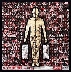 Foto: Krinzinger Projekte Artikelbild: Reduzierte, aber eindringliche Symbolsprache: "An Endless Journey" von
Alfred Tarazi. - Foto: Krinzinger Projekte