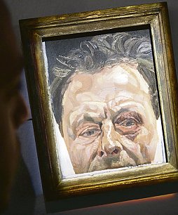 Lucian Freud, hier in einem Selbstporträt. Lucian Freud, hier in einem Selbstporträt.