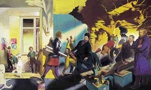 Artikelbild: Eskapistische Traumwelten in ausgefallenen Couleurs: Neo Rauch, "Revo" 
(2010).
&nbsp; - Foto: Uwe Walter, Berlin / VBK, Wien 