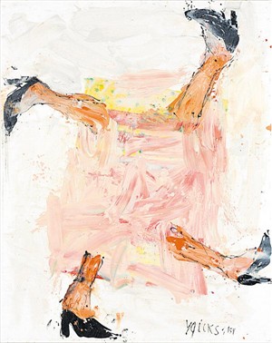Artikelbild: ... und Georg Baselitz, der stets 
die Disharmonie sucht ("Yoicks (Robert)", 2009). - Foto: Zahornicky/Littkemann