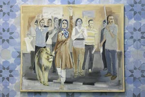 Artikelbild: Arbeit von Mona Hakimi-Schueler bei Krinzinger Projekte. - Foto: Angelika Krinzinger, Hilger