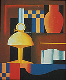 S�ndor Bortnyik: Stillleben (Komposition mit Lampe), 1923 (Zum Vergr��ern anklicken)